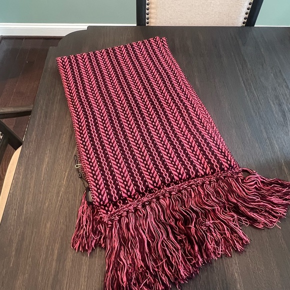 NWT Mackage Mona Woven Bright Pink Scarf - Picture 7 of 8